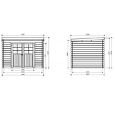 Abri de jardin Riom 7,09m² en bois traité autoclave 28mm à toit monopente - SOLID Ma boutique